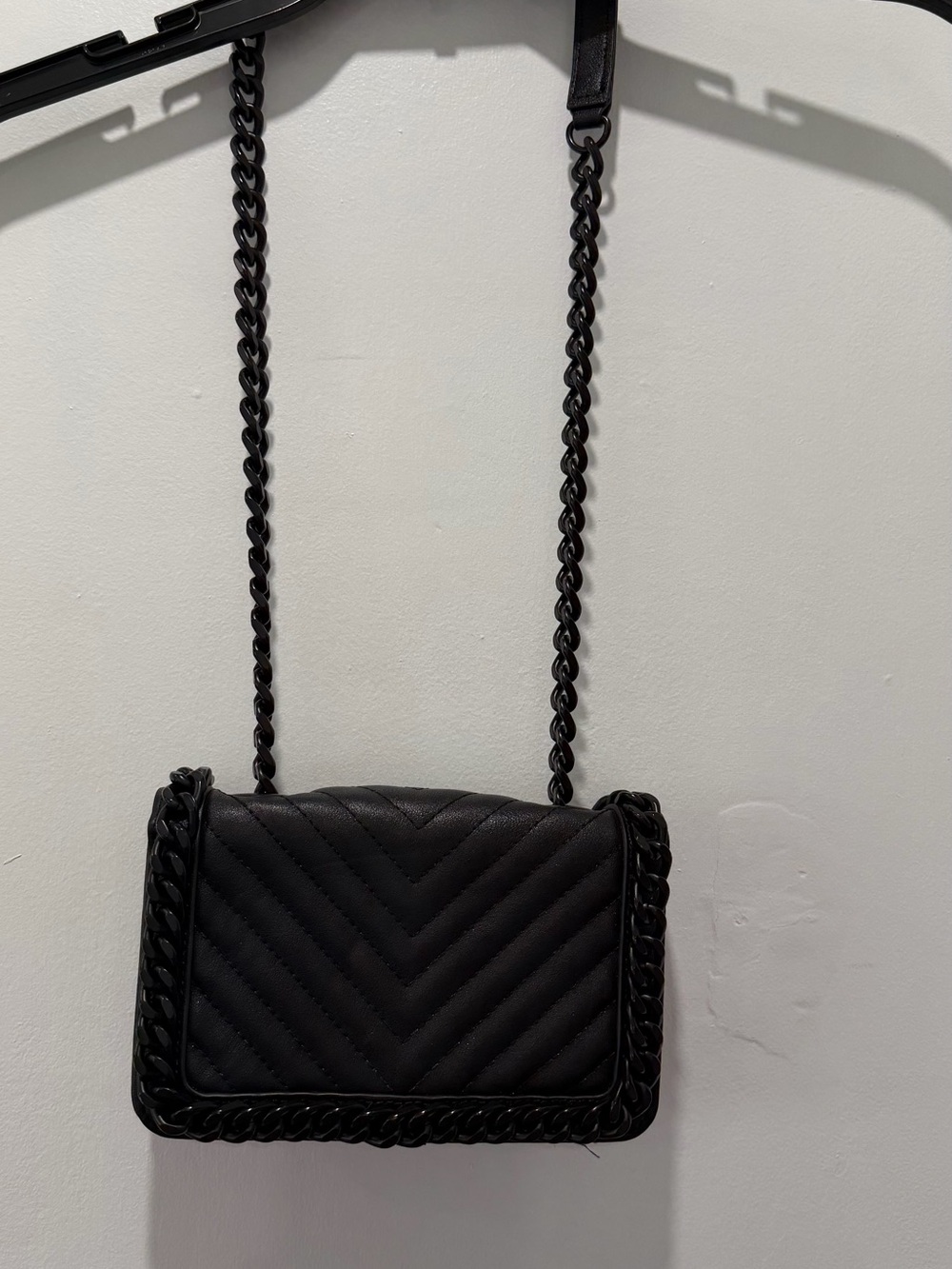 ALDO Black Quilted Chain Crossbody Bag - Women